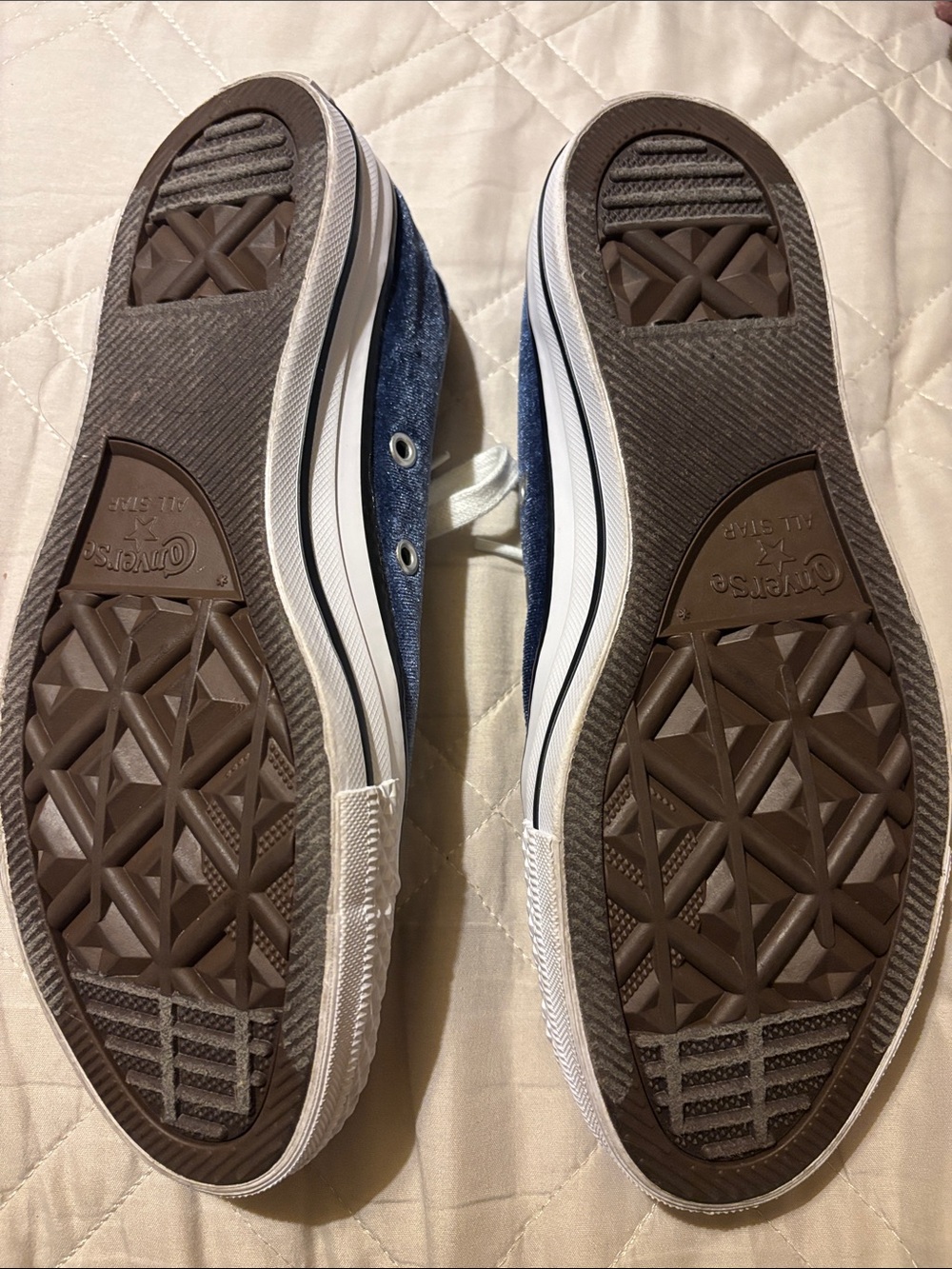 Converse Chuck Taylor All Star sneakers in a navy blue velvet - Picture 3 of 3